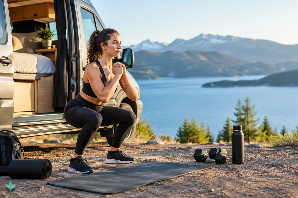 A Van Life Workout Setup Example for Anywhere