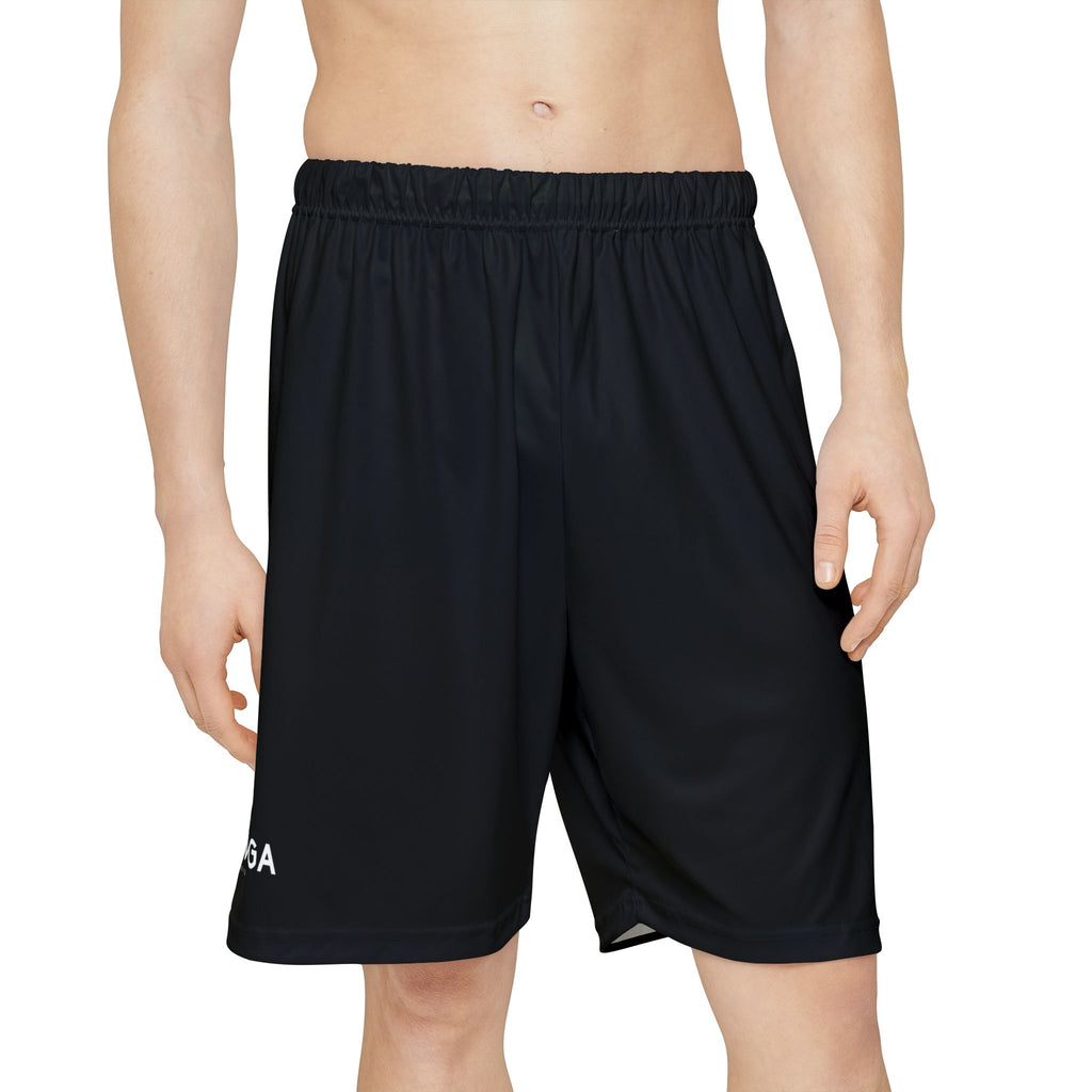 Black Performance Sports Shorts — Lightweight Men's Athletic Basketball Shorts